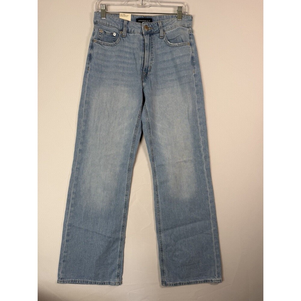 Aeropostale Women’s Size 4 High Rise Wide Leg Jeans Medium Wash NWT